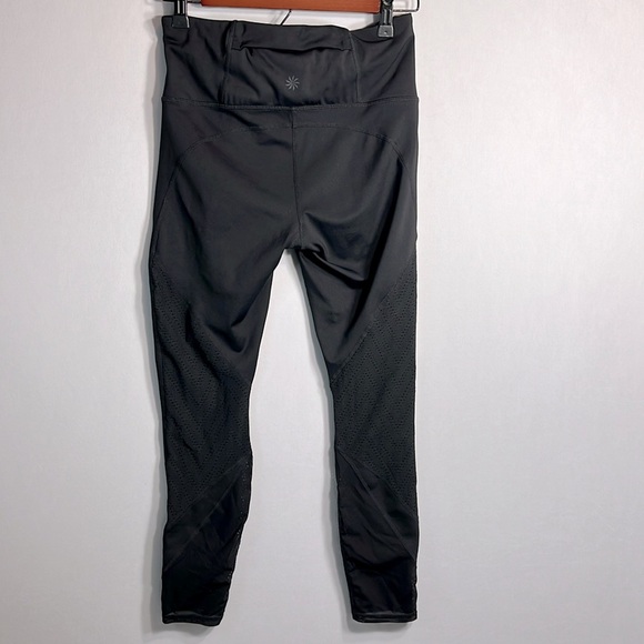 Athleta Black Leggings with Mesh Panels and Hidden Back Pocket Size S - Picture 5 of 12